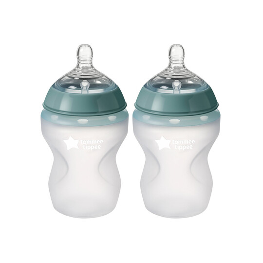 Tommee Tippee Closer to Nature Soft Feel Silicone Baby Bottles - 260ml, Pack of 2 image number 4